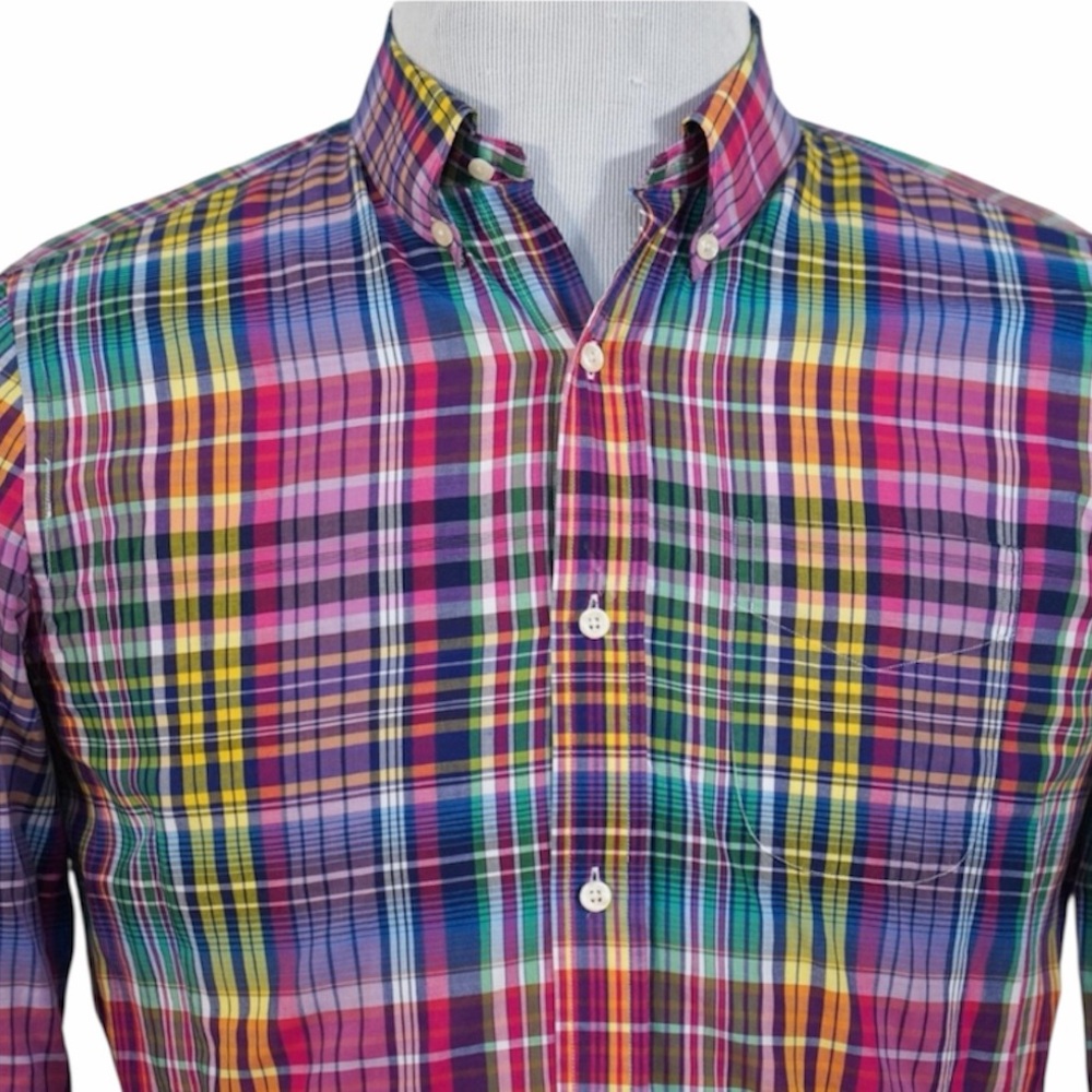 Vince Vibrant Plaid Men's Shirt